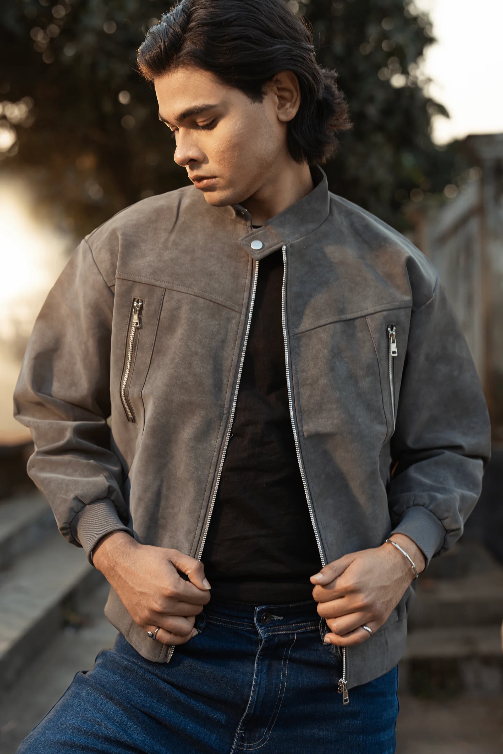 Imported Zipper Leather Jacket 