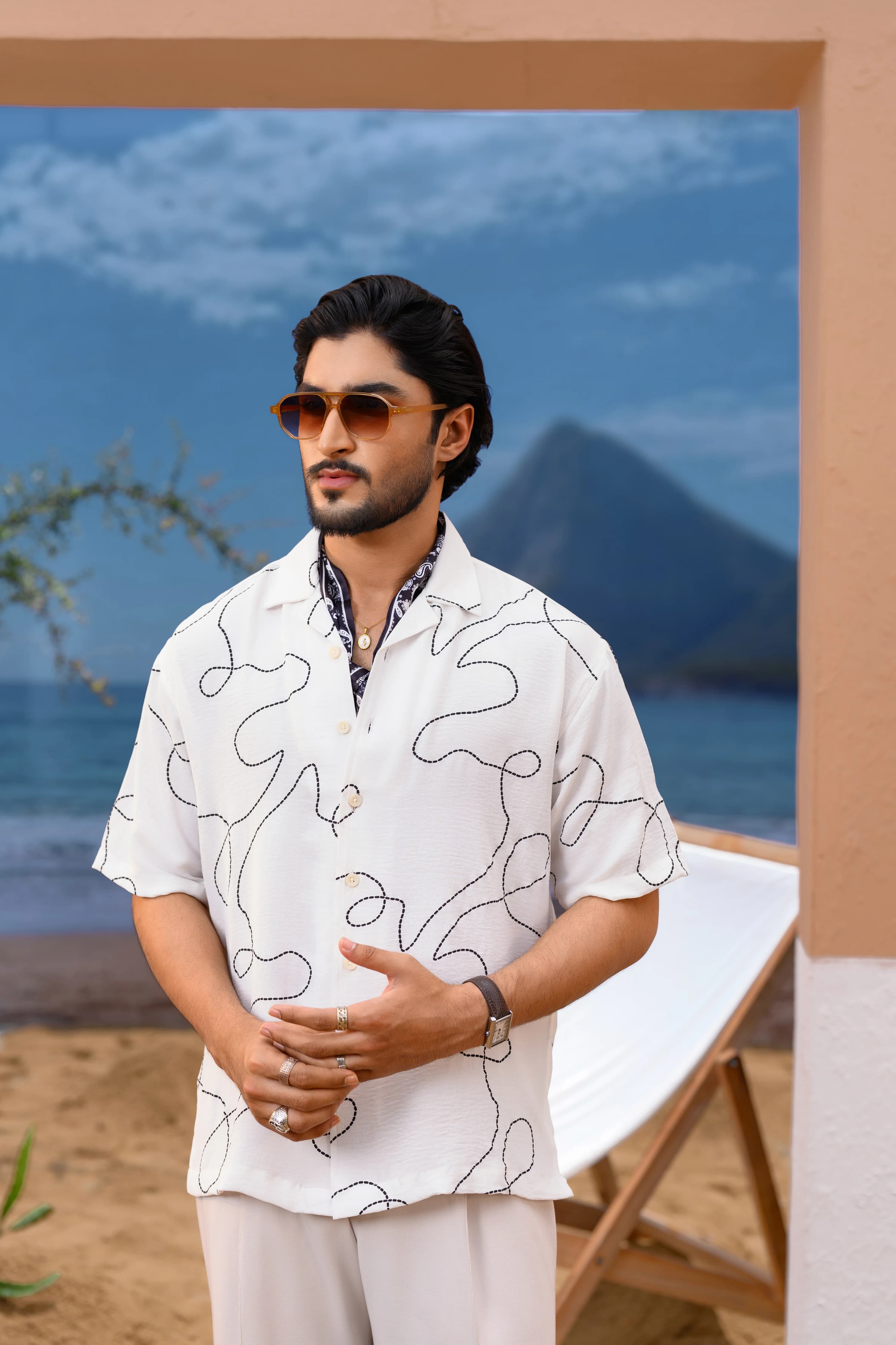Relaxed Drop Shoulder Shirt | White