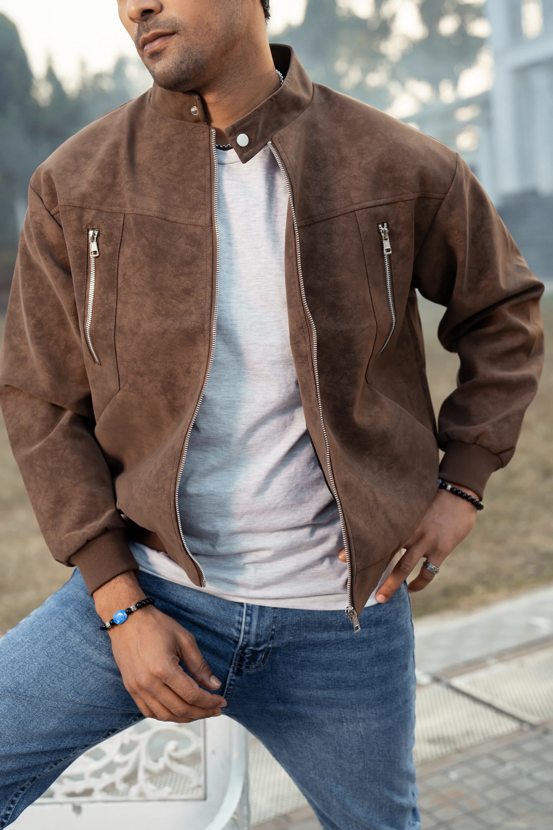 Imported Zipper Leather Jacket 