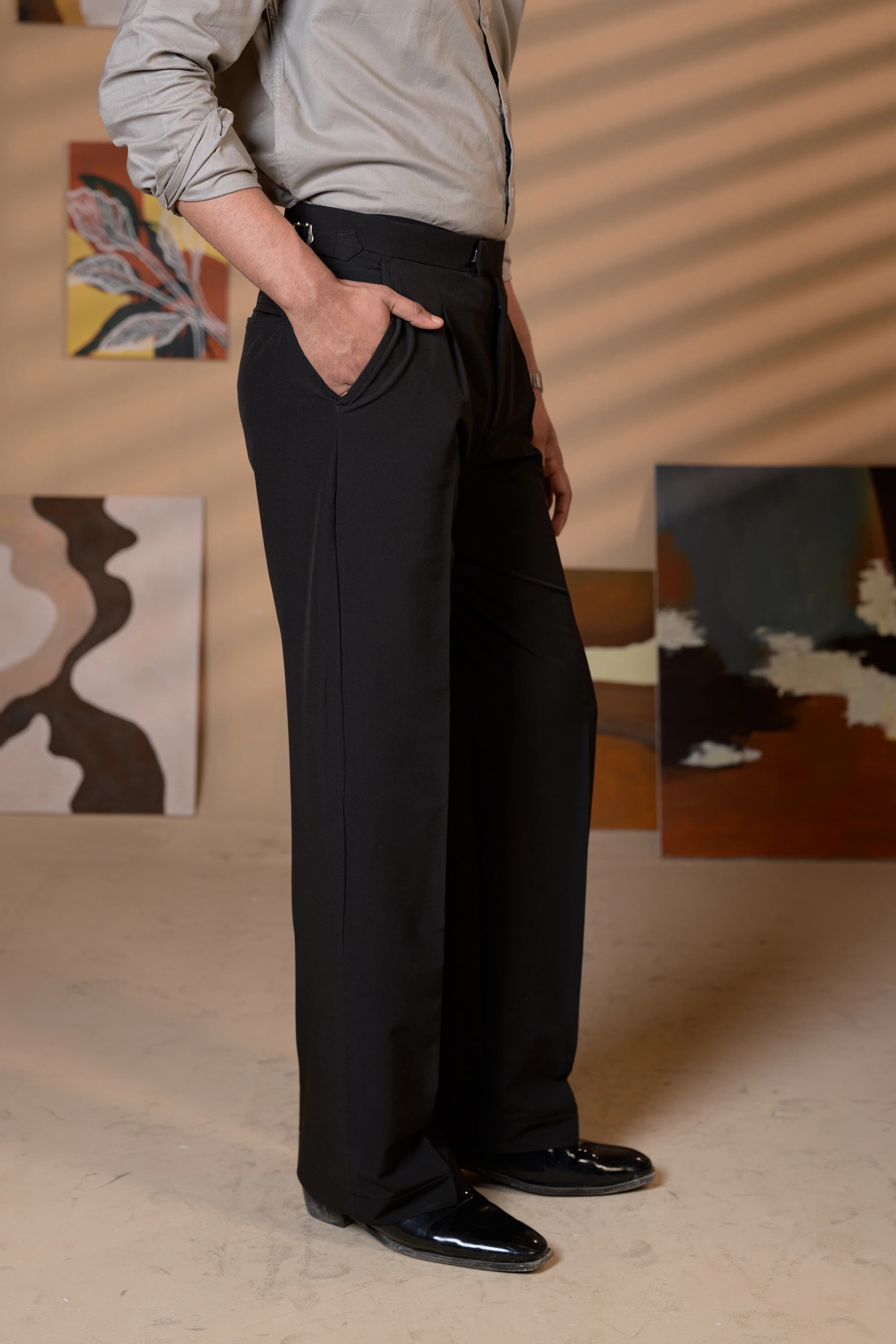 Black | Straight Wide Leg Pant thumbnail 3