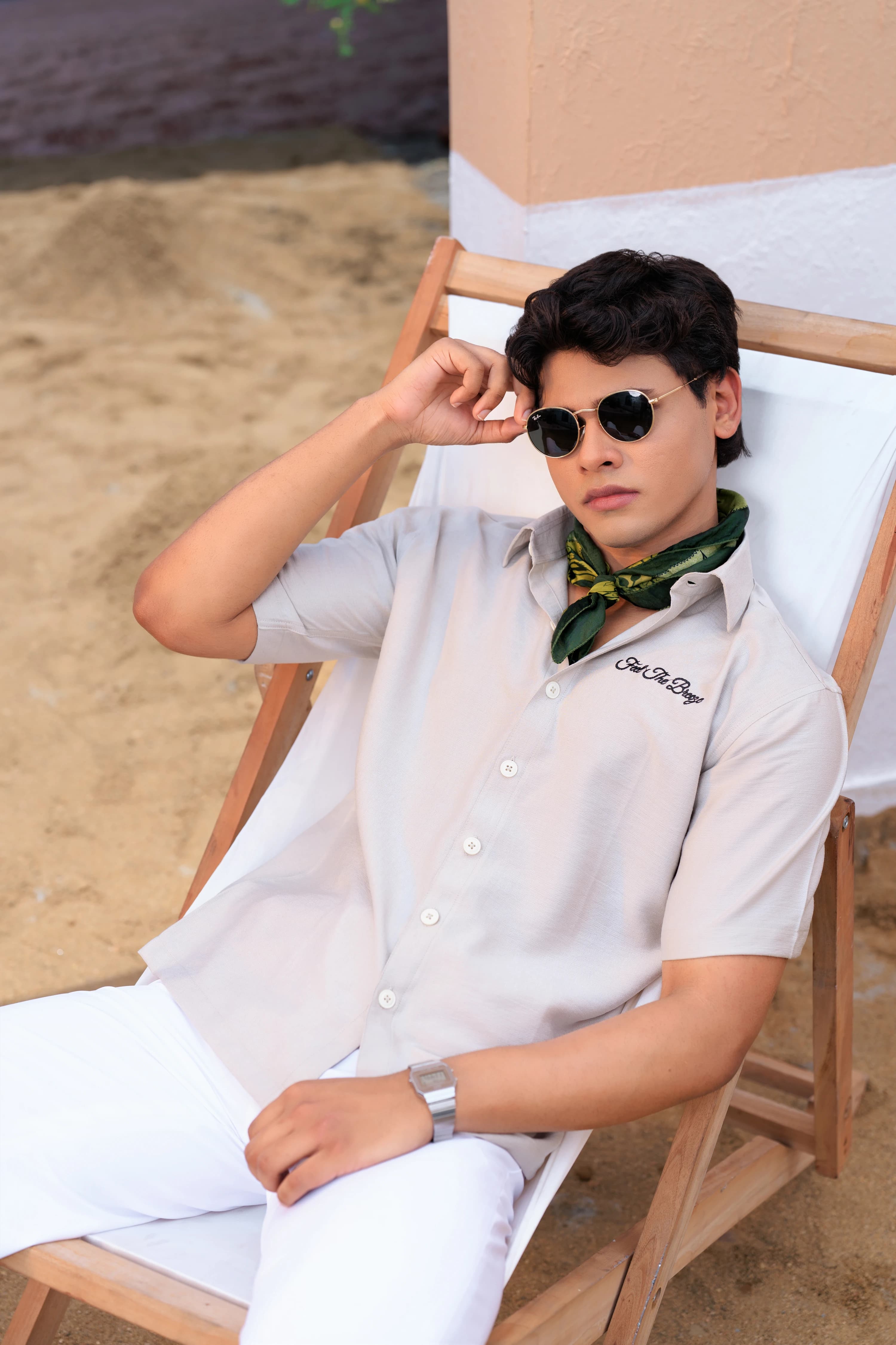 Boxy Embo Shirts - Cream