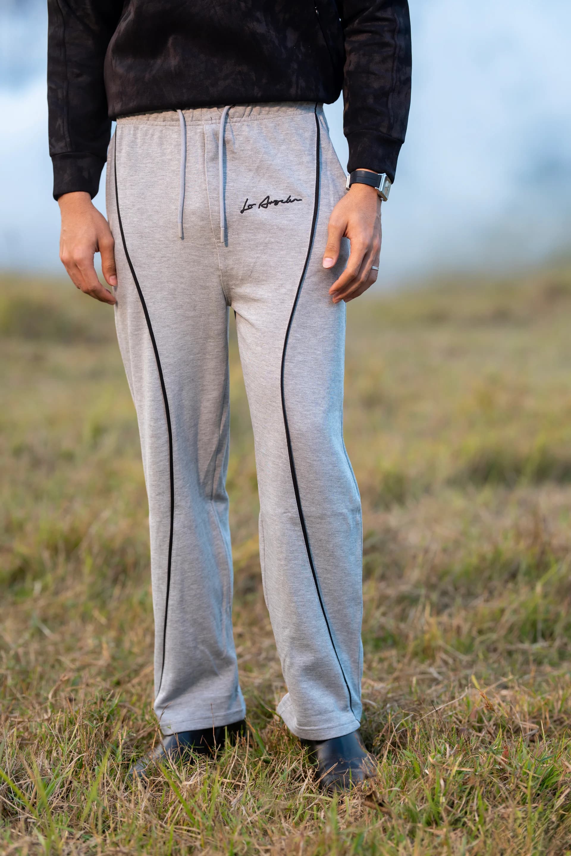 Stripe Baggy Jogger - Grey thumbnail 3
