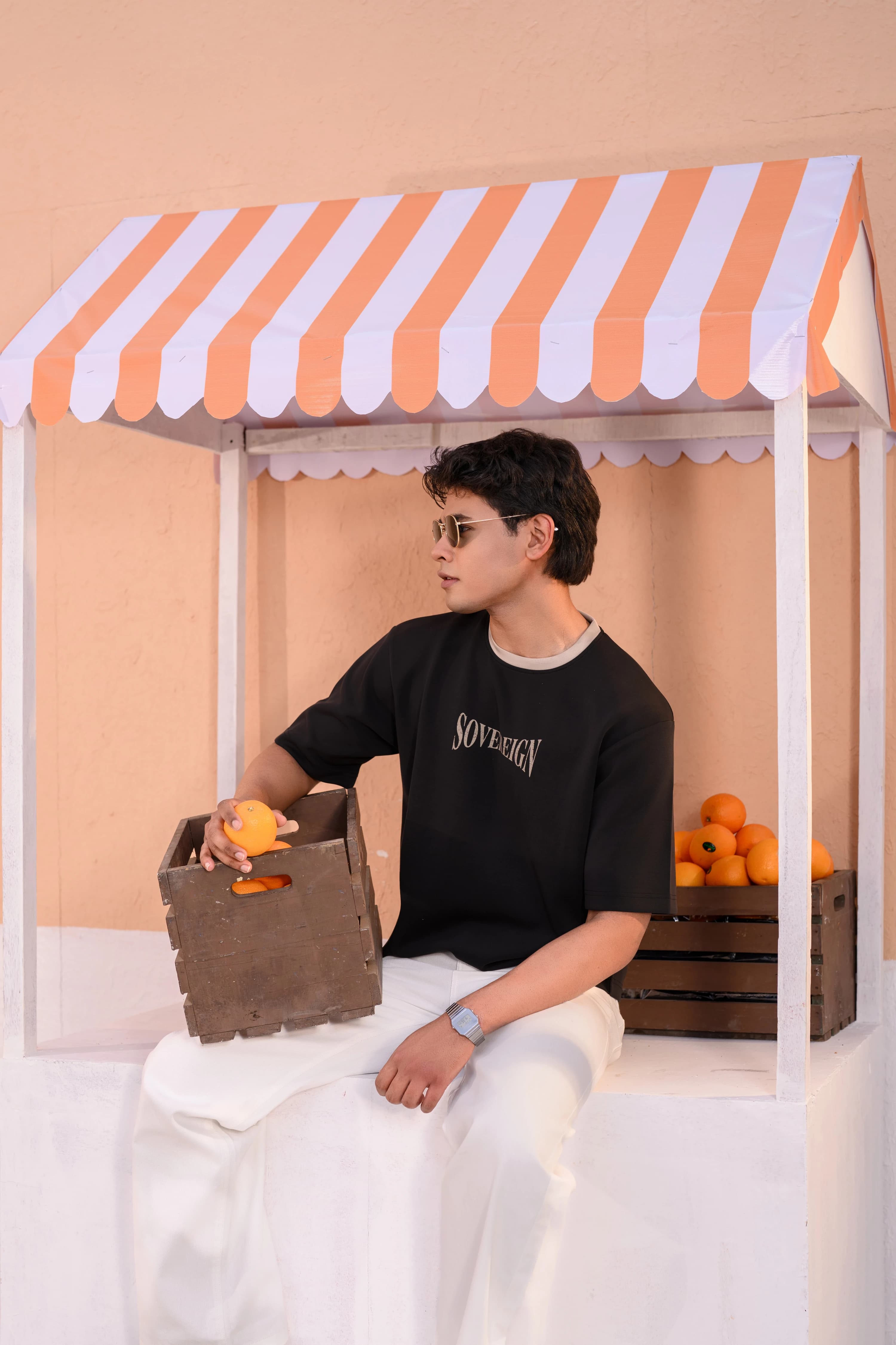 Boxy Cropped Top | Black thumbnail 4