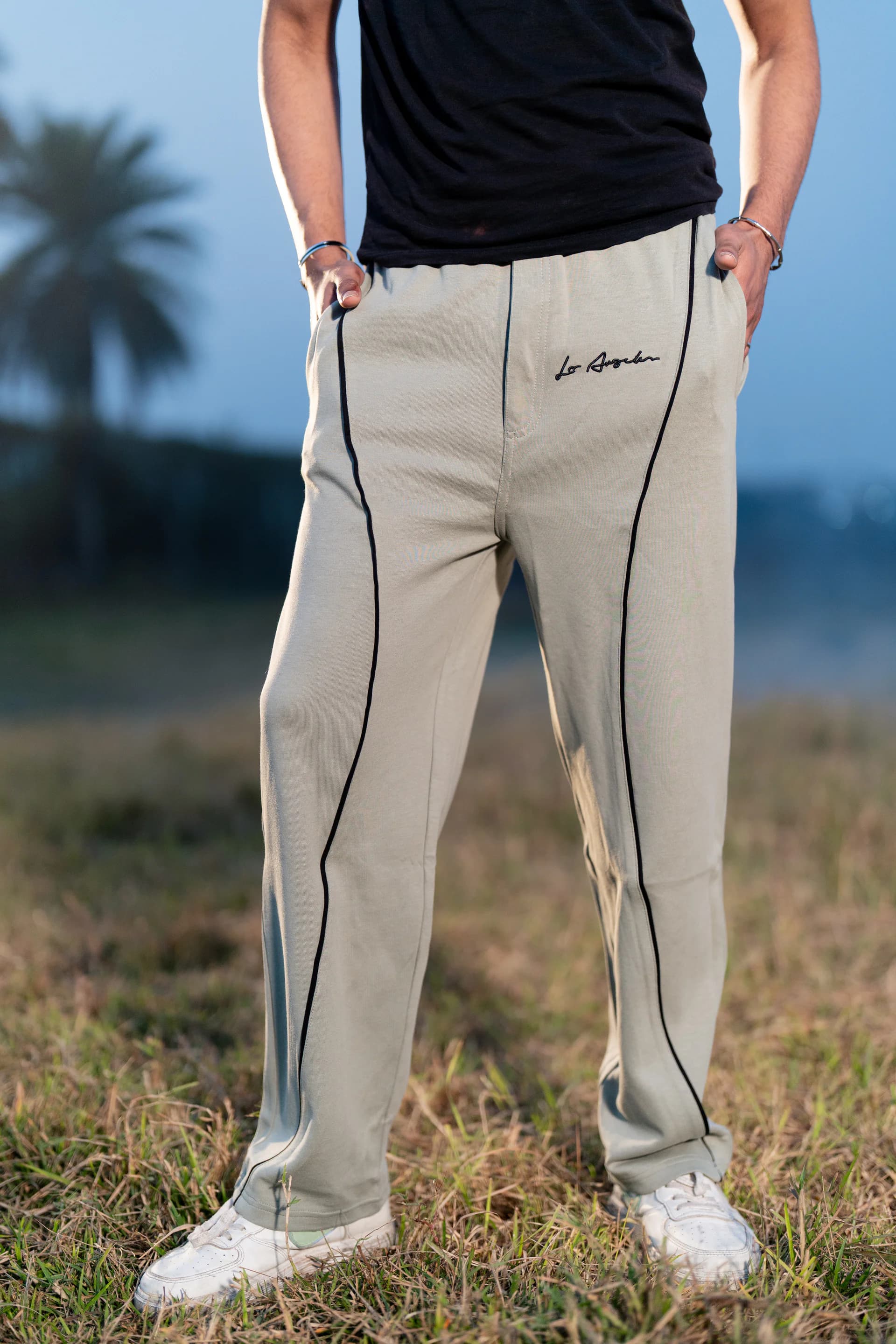 Stripe Baggy Jogger - Mint thumbnail 3