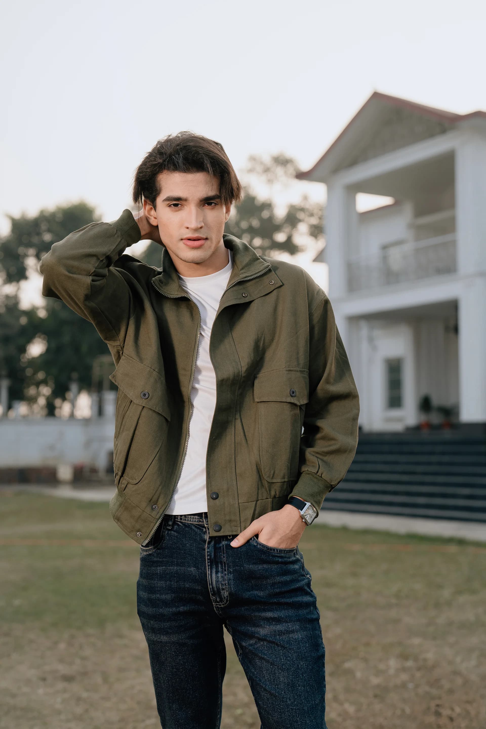 Double Pocket Jacket - Olive