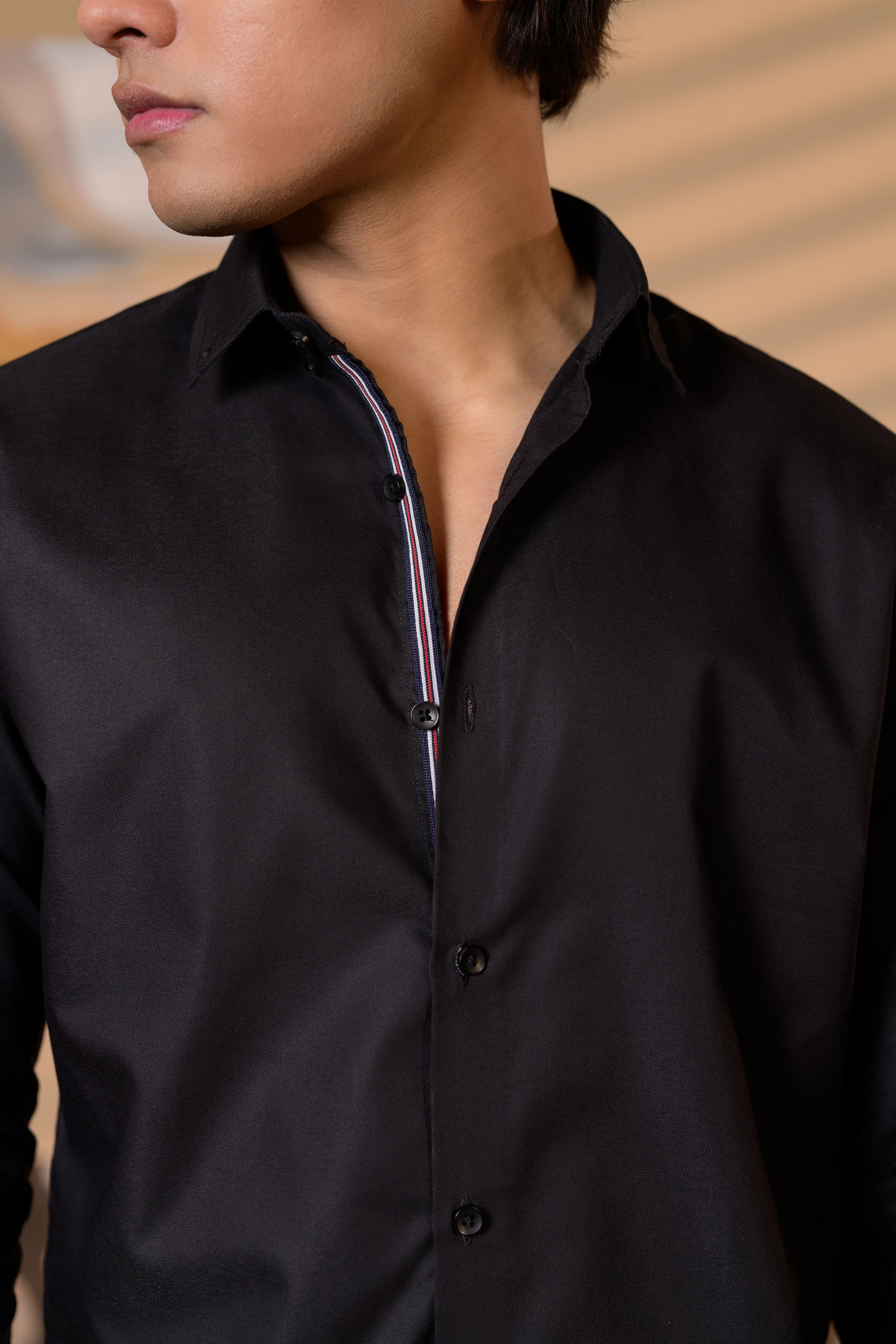 Black | Semi Formal Oxford Shirt
