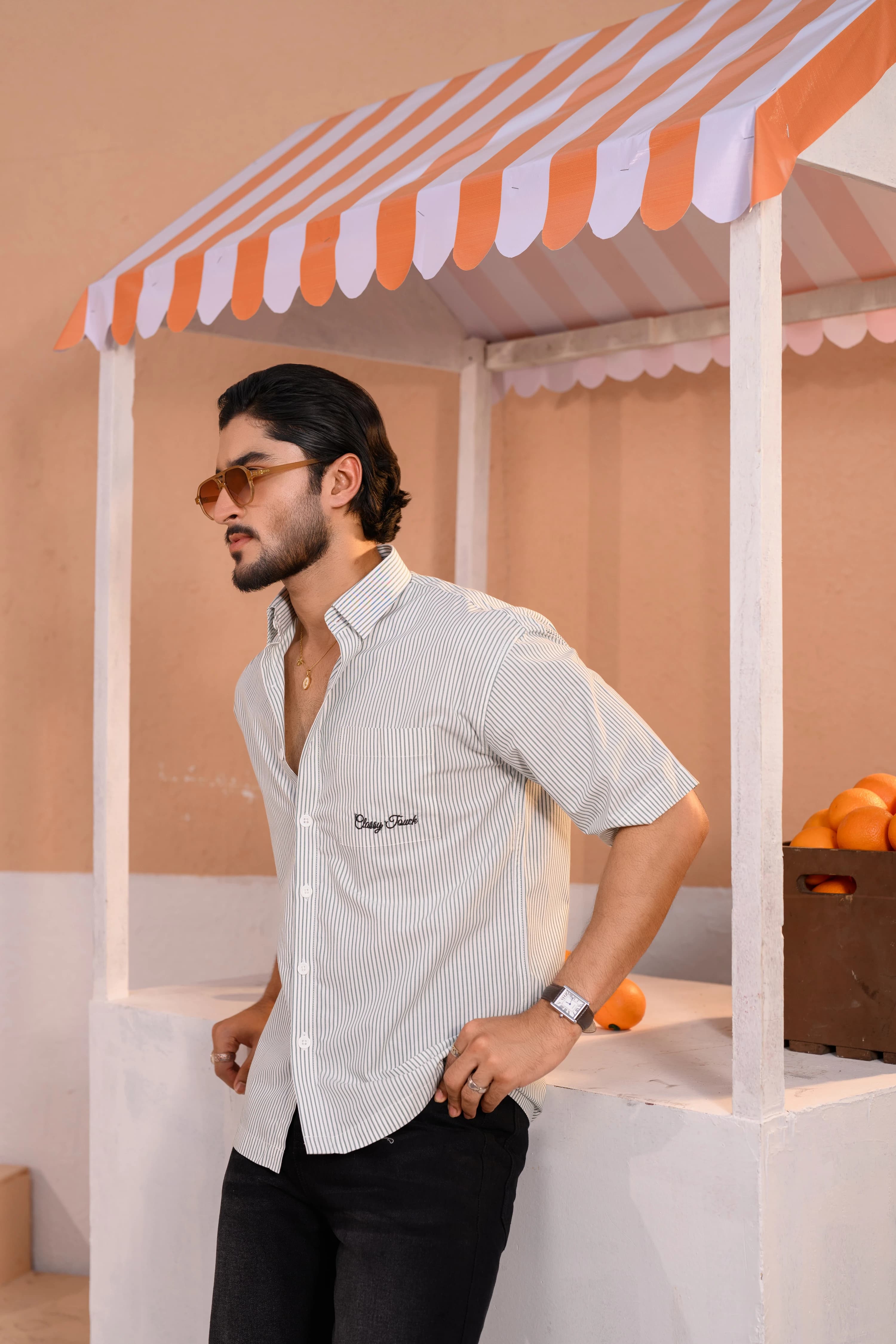 Stripe Boxy Shirt | Mint