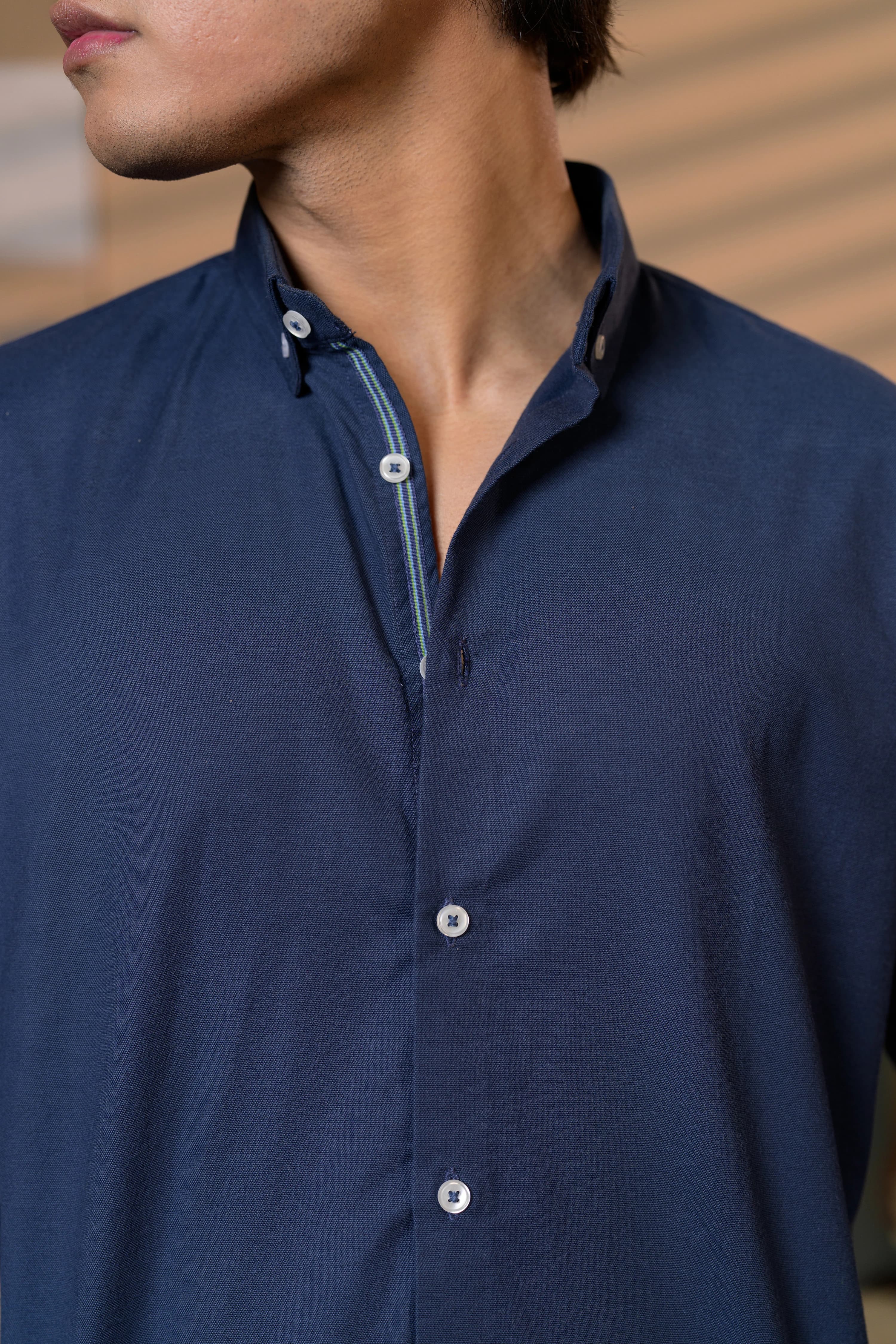Navy Blue | Semi Formal Oxford Shirt
