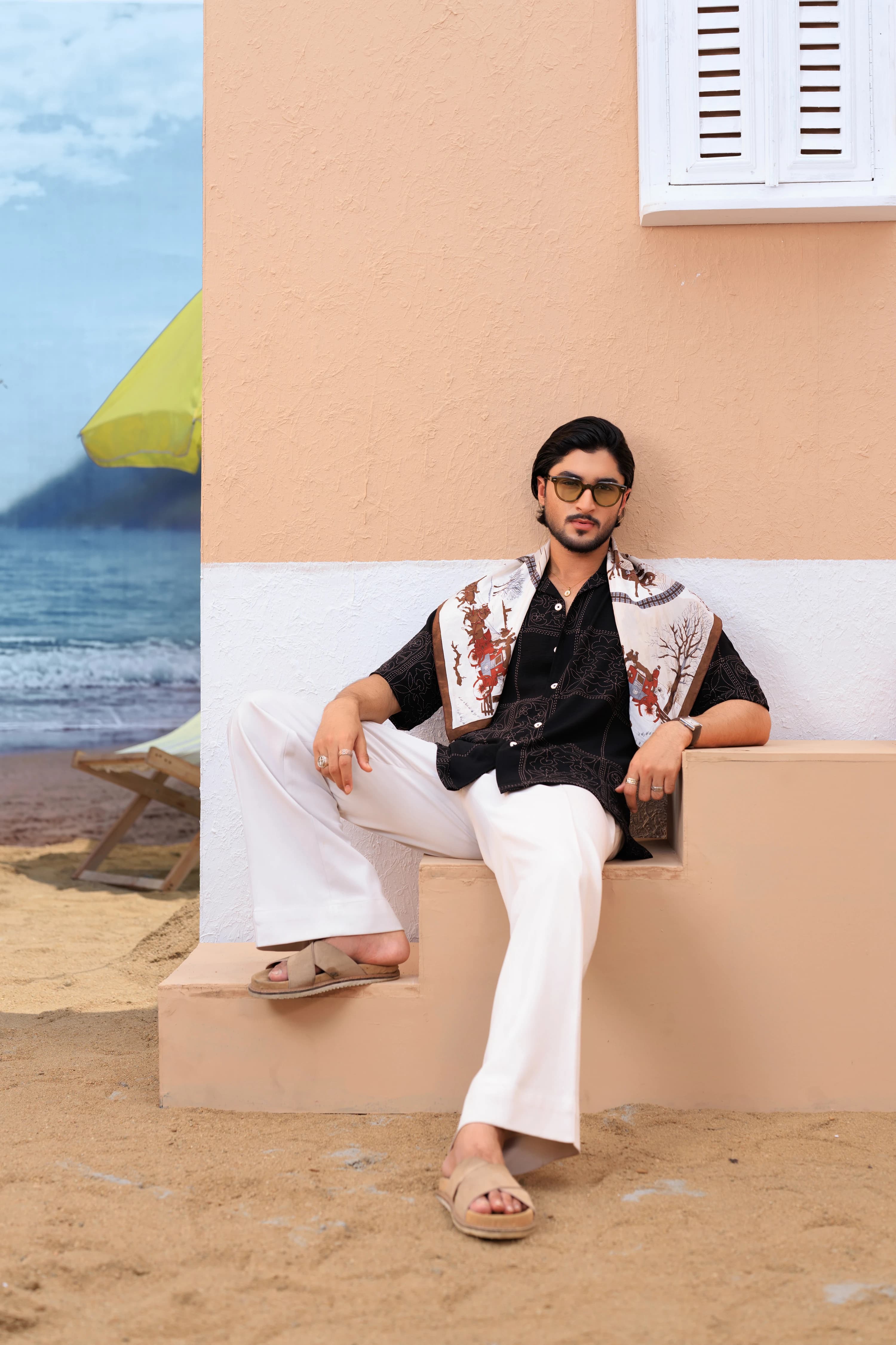  Relaxed Cuban Shirts - Black thumbnail 3