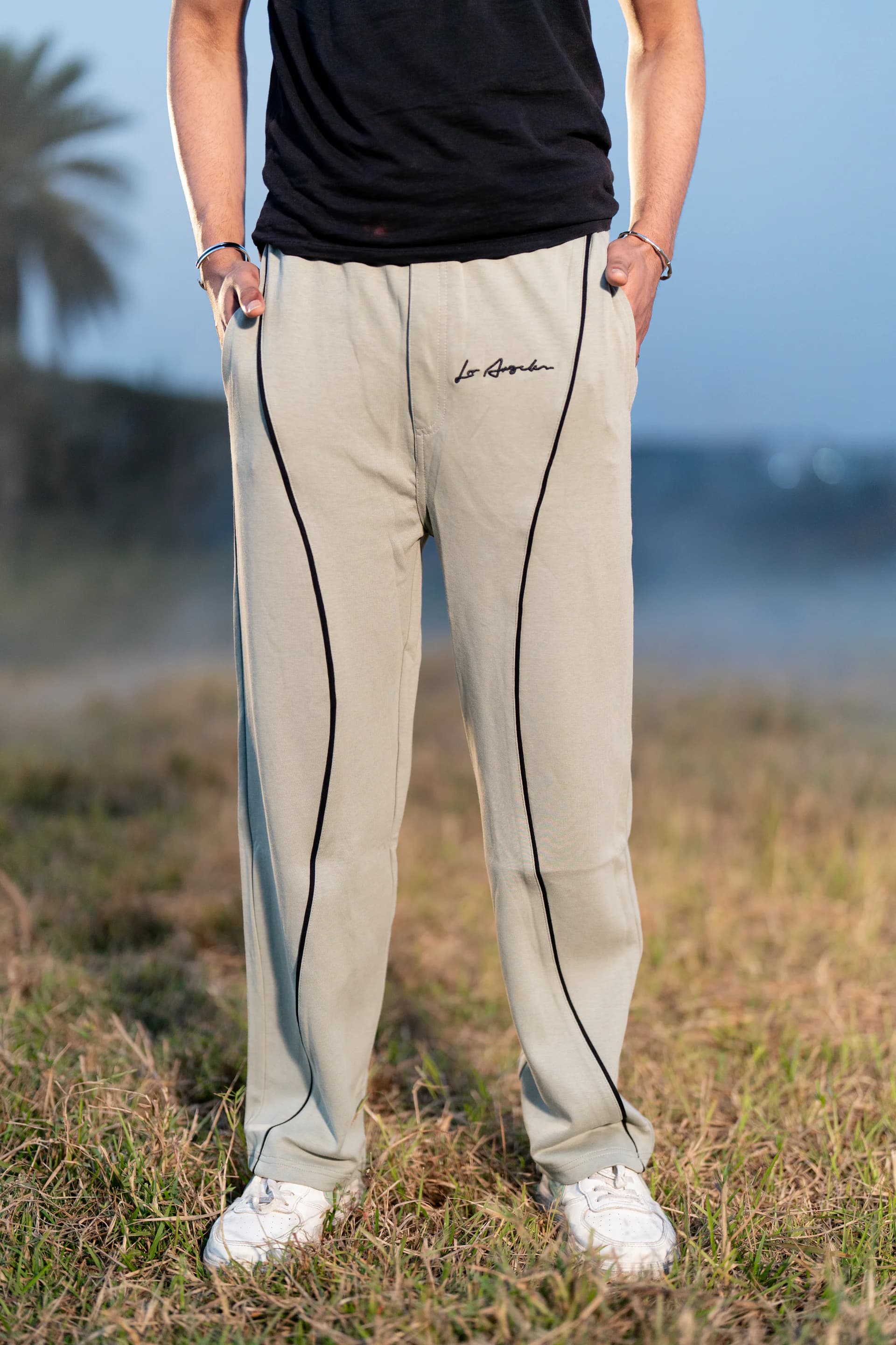 Stripe Baggy Jogger - Mint