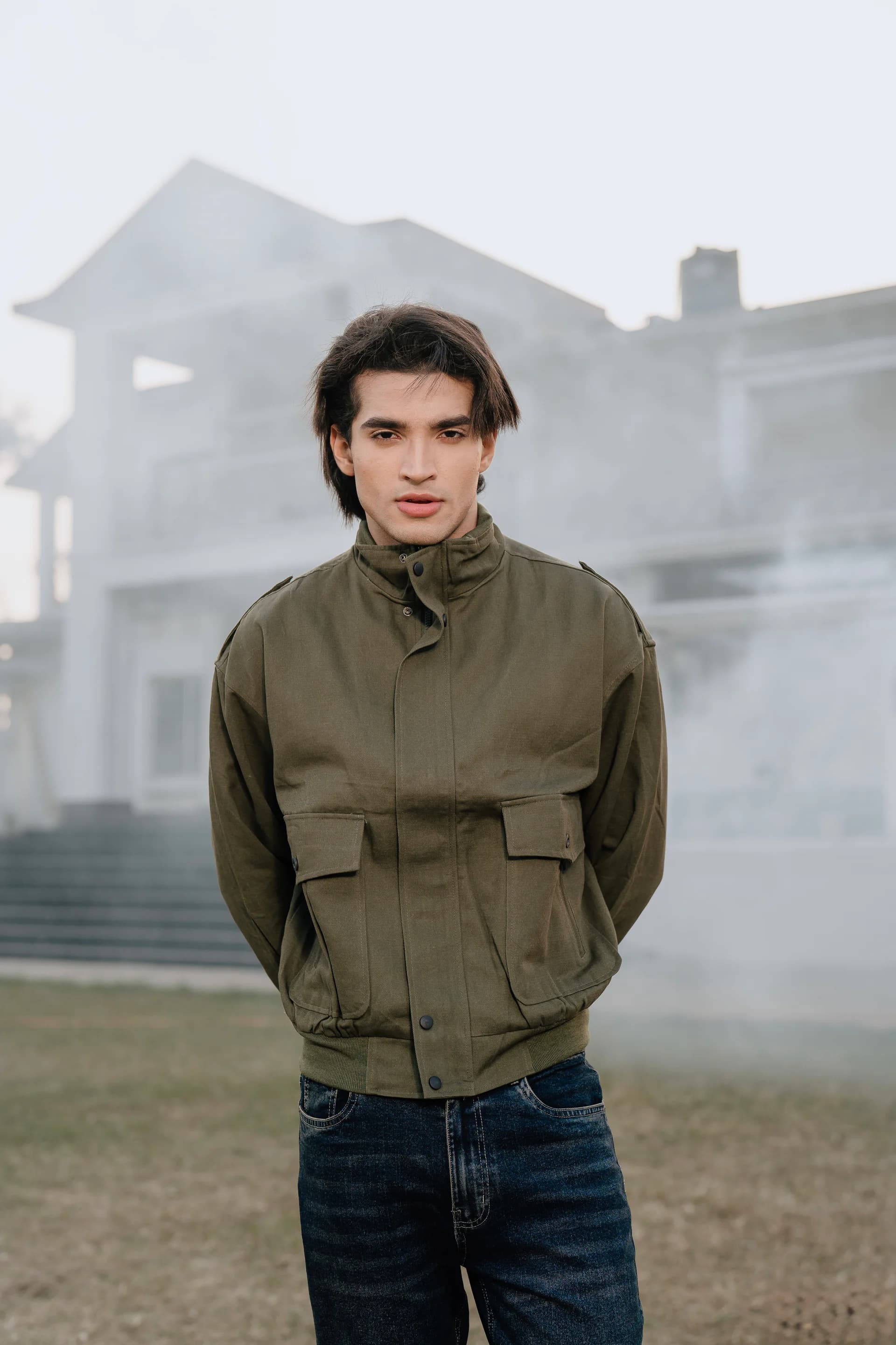 Double Pocket Jacket - Olive thumbnail 5