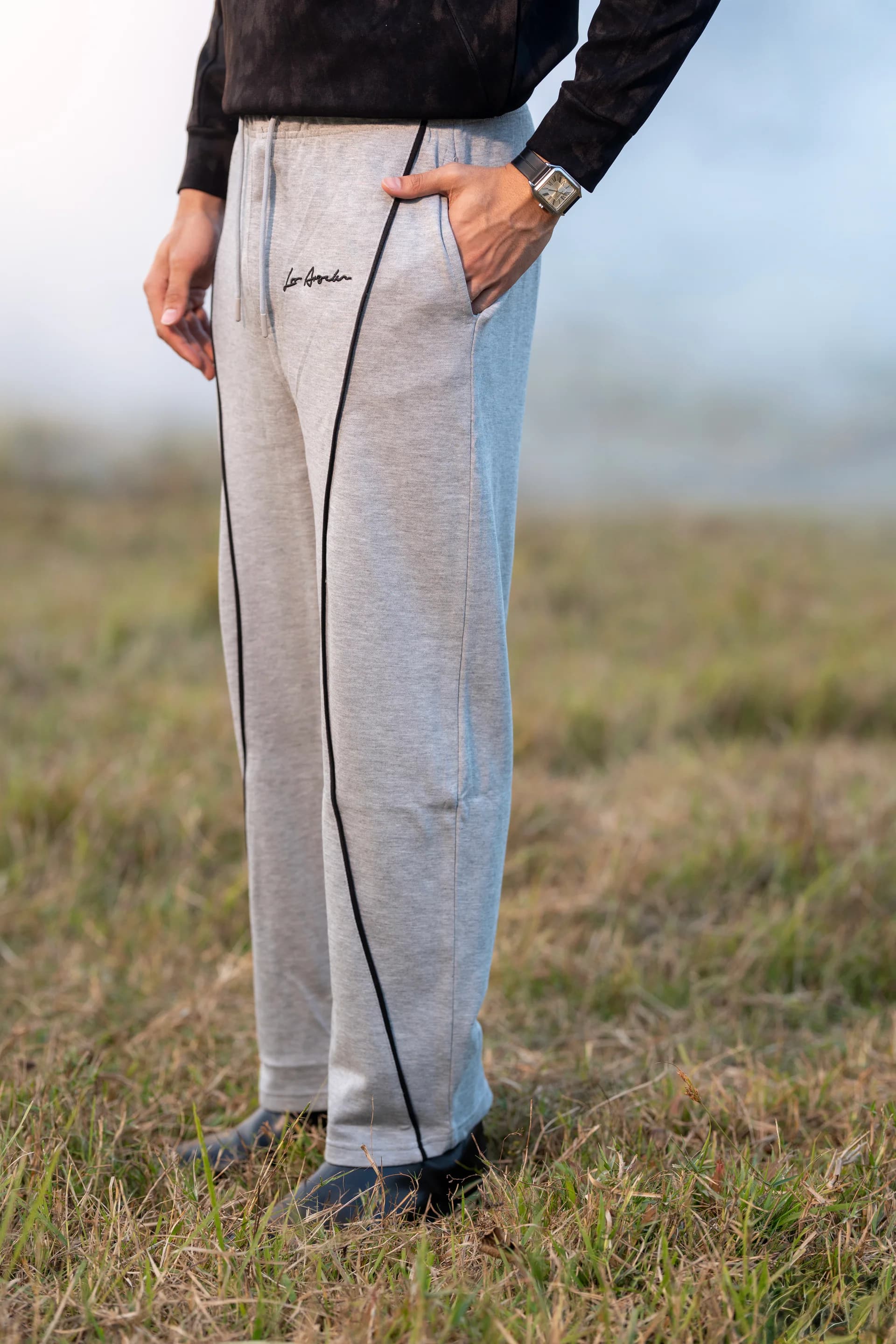 Stripe Baggy Jogger - Grey thumbnail 4