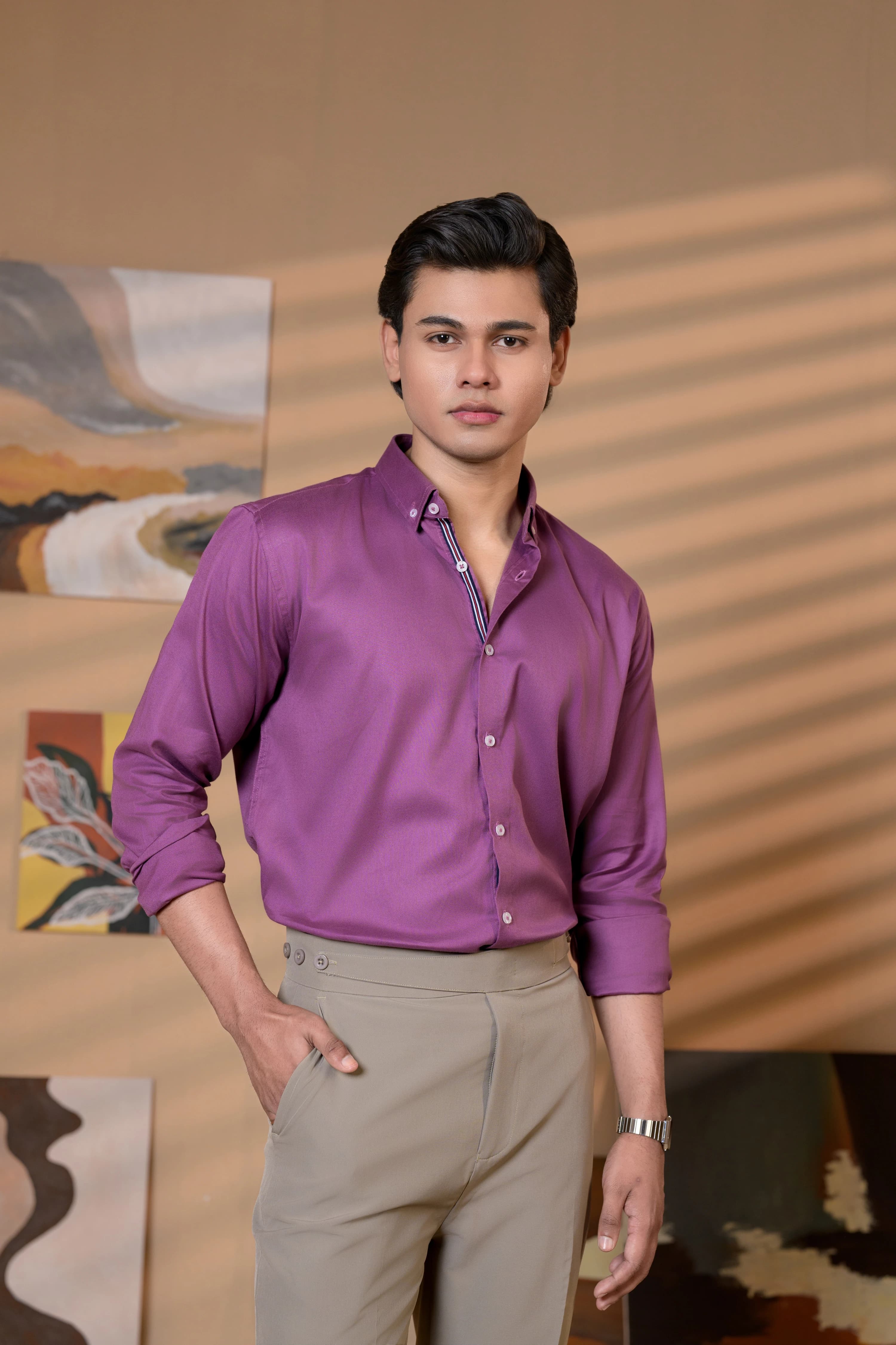 Mystic Purple | Semi Formal Oxford Shirt