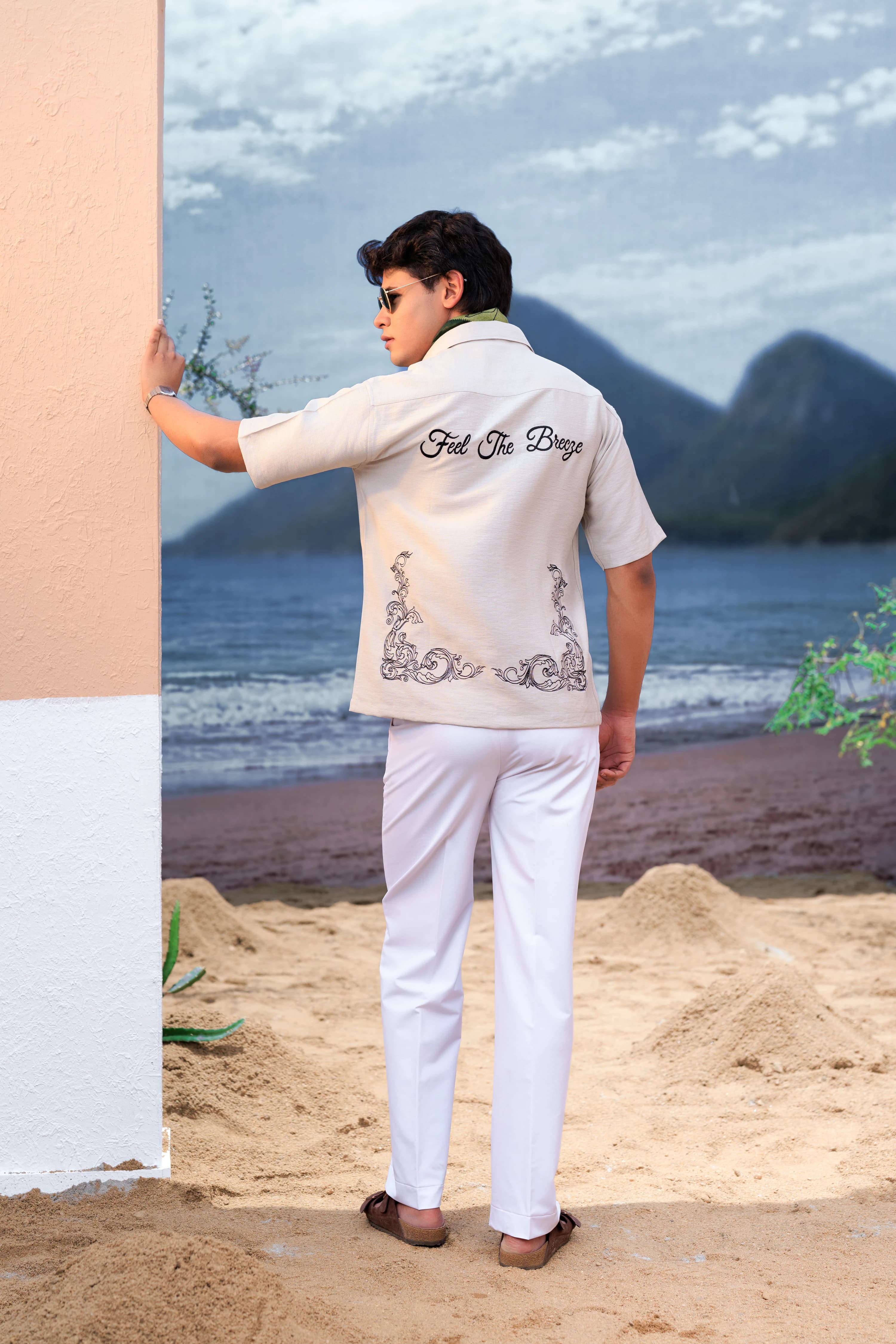Boxy Embo Shirts - Cream thumbnail 4