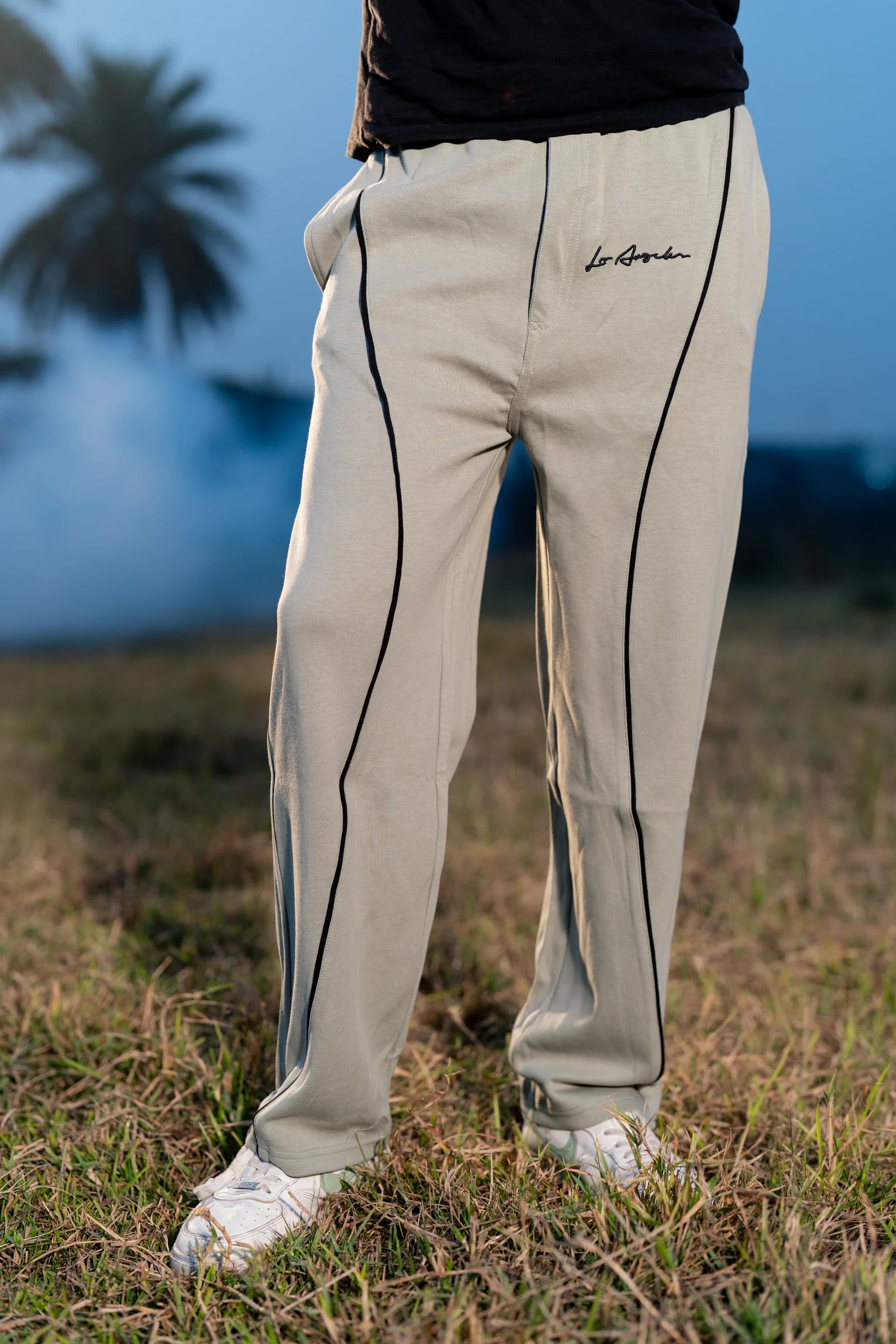 Stripe Baggy Jogger - Mint