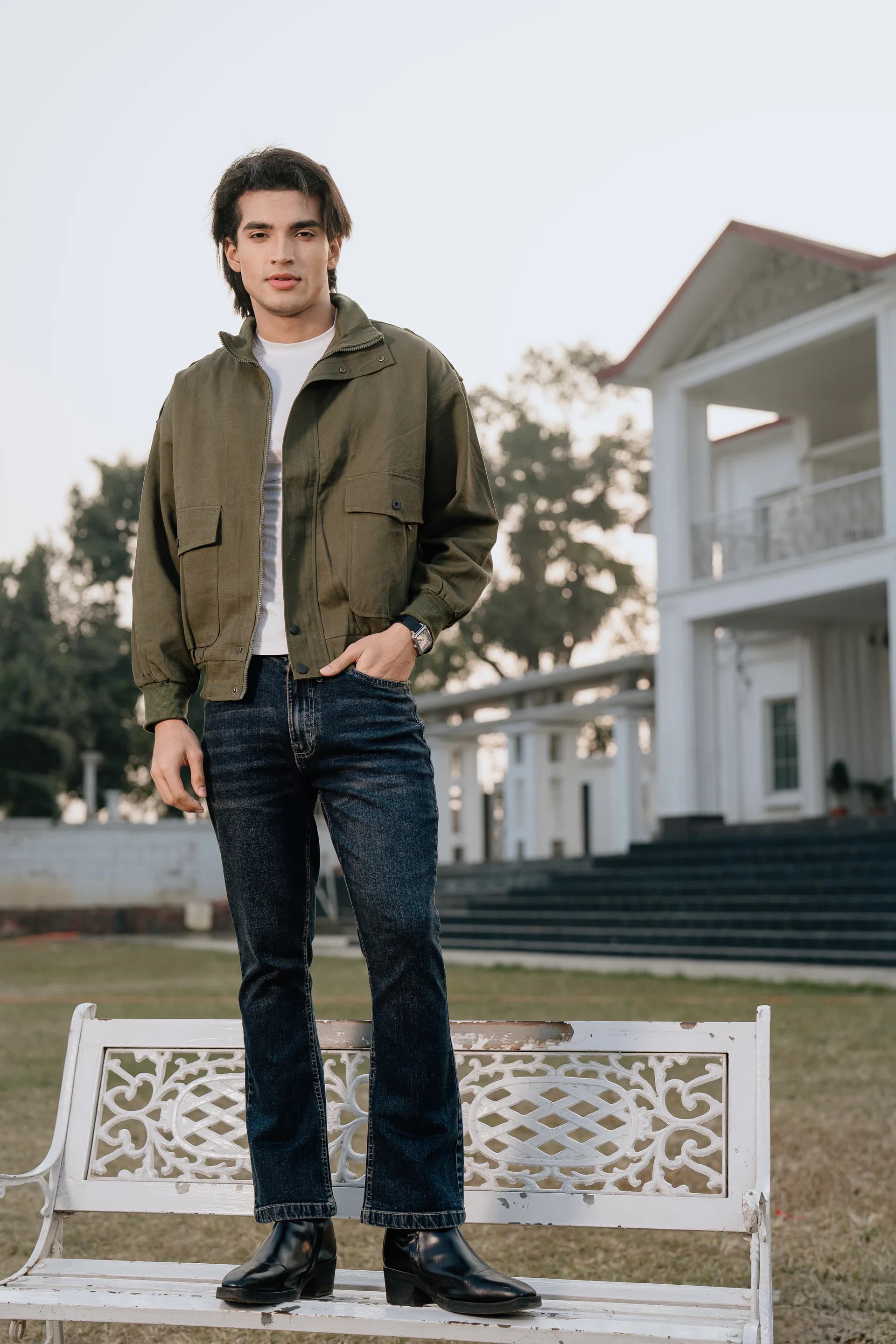 Double Pocket Jacket - Olive thumbnail 4