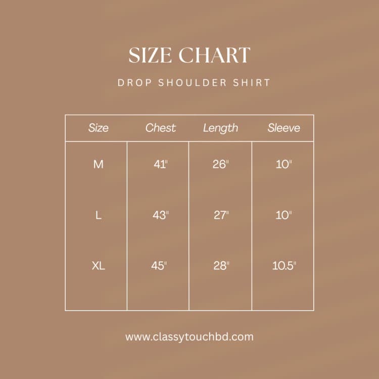 Half  Crop Boxy Shirt | Black Size Chart