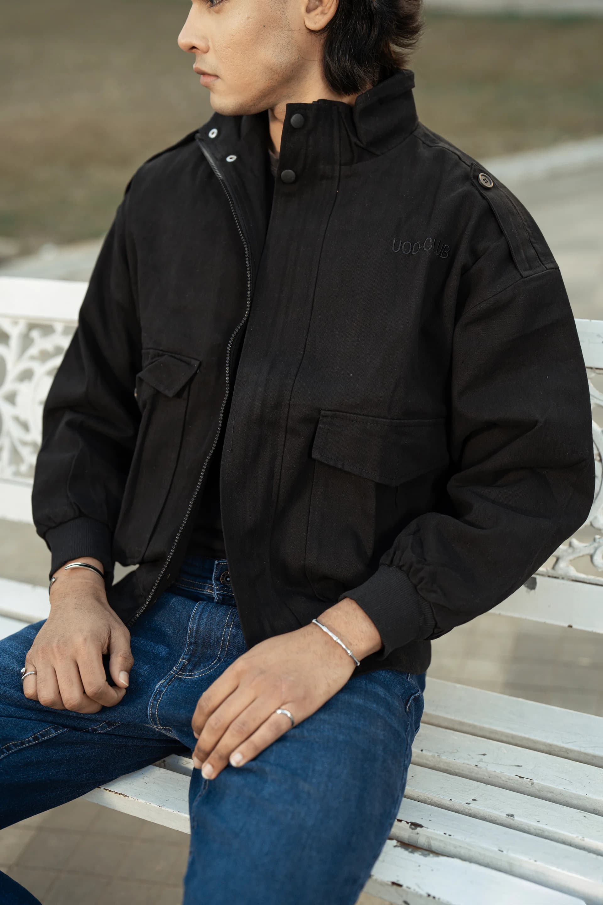 Double Pocket Jacket - Black
