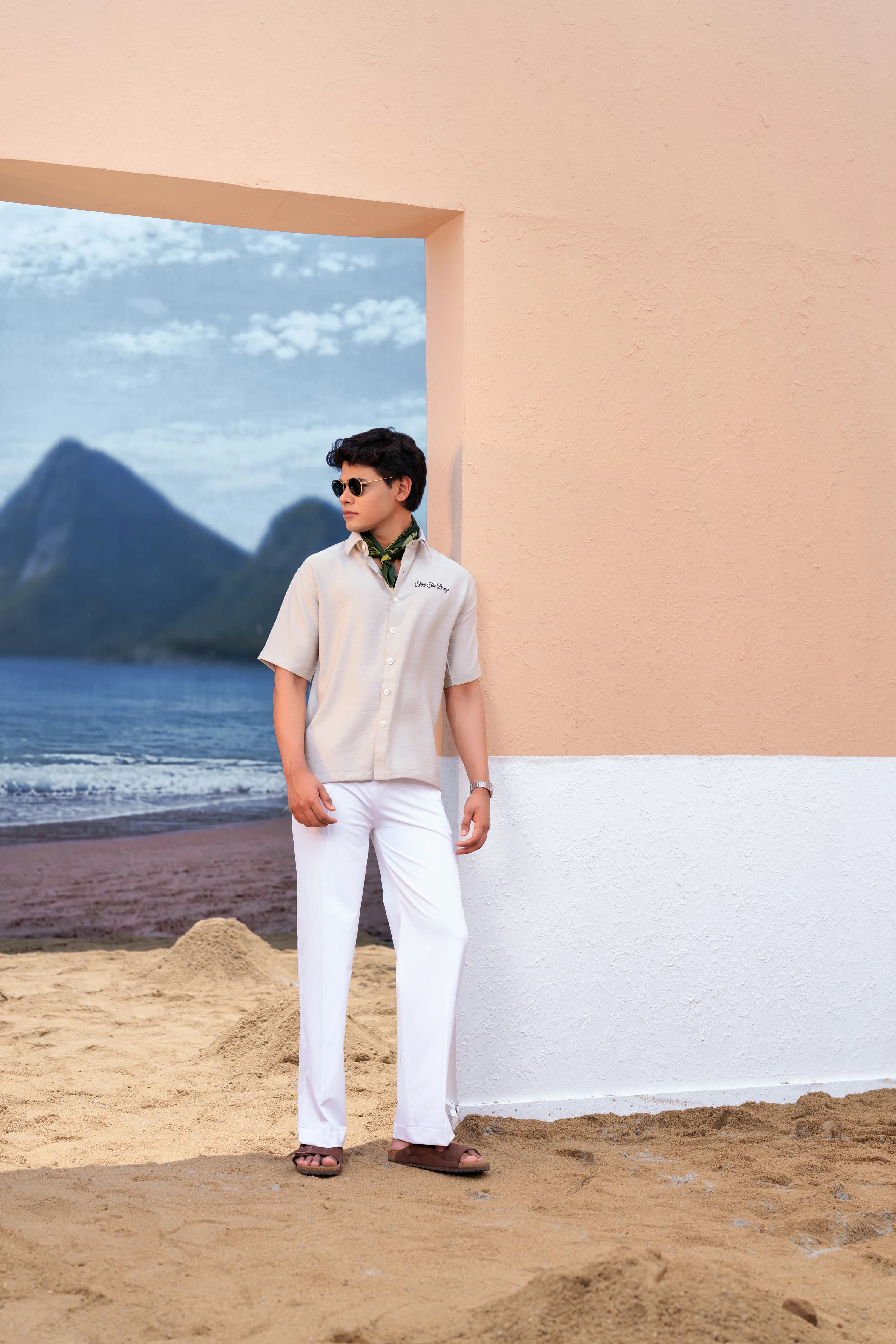 Boxy Embo Shirts - Cream thumbnail 3