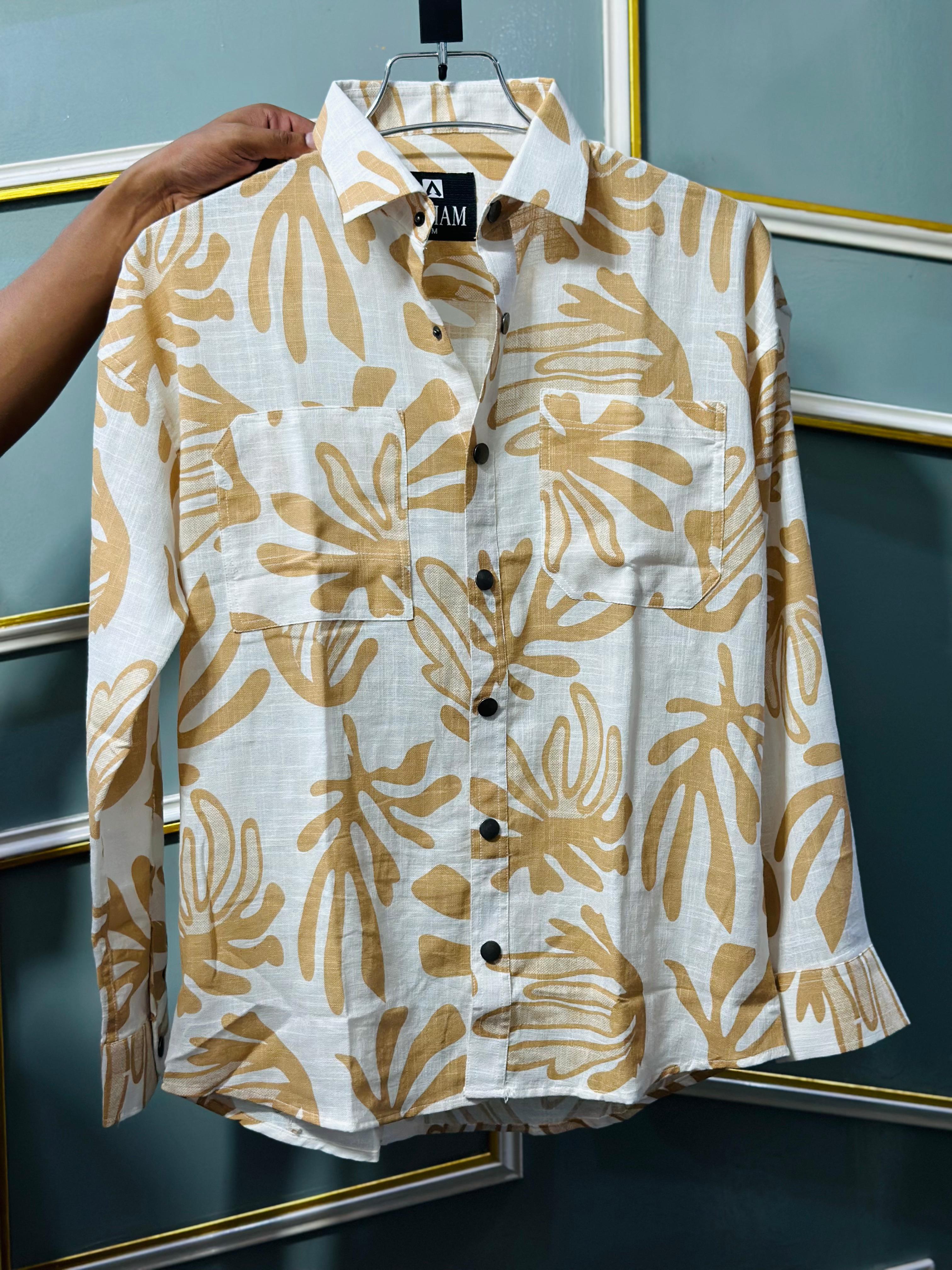 Down Shoulder Full Sleeve Casual Shirt