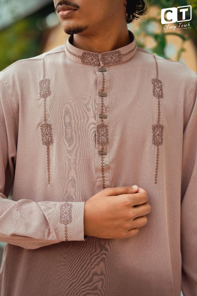 Blush pink - Premium Designer Embroidery Panjabi 