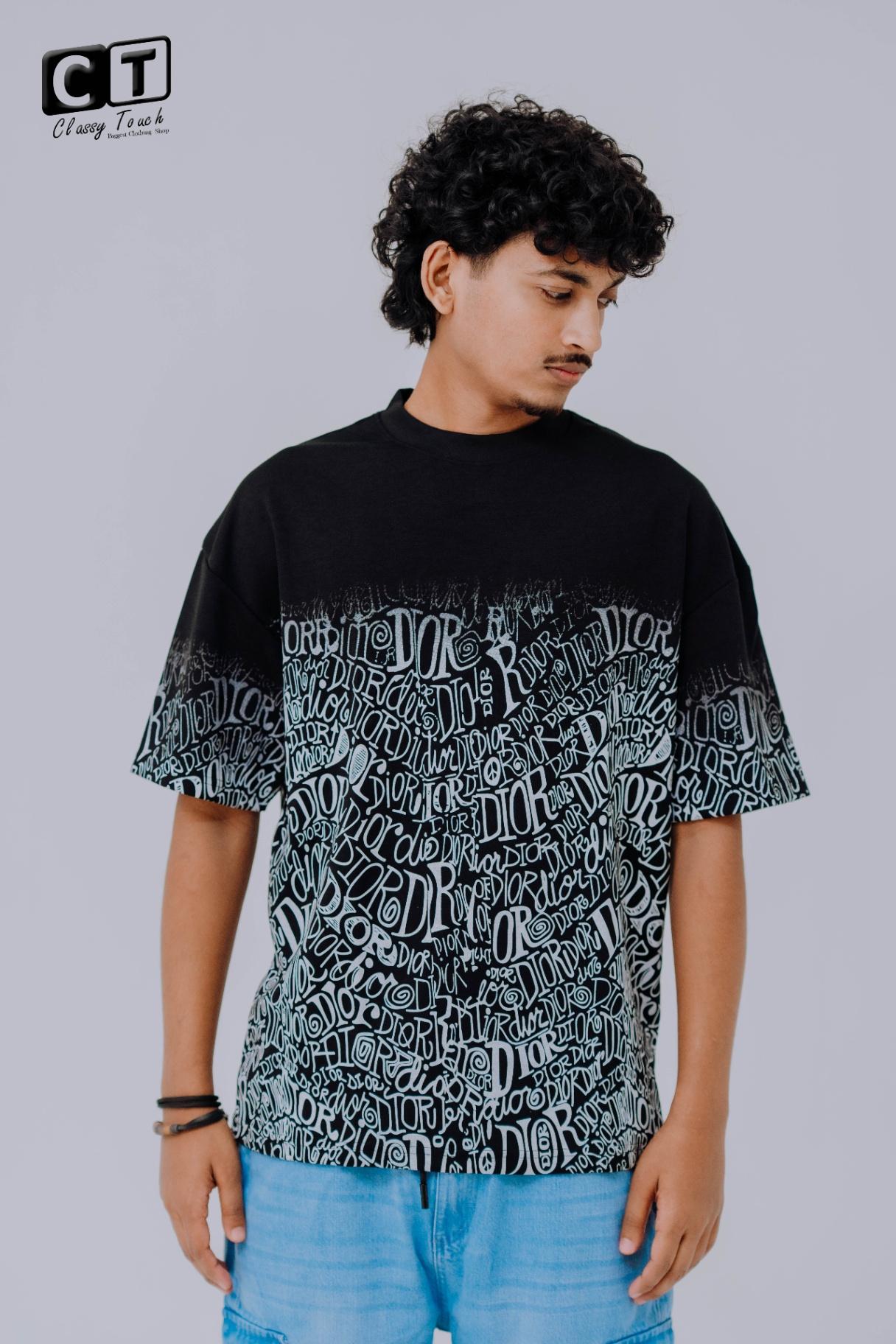 Black - DIOR Drop Shoulder T-Shirt