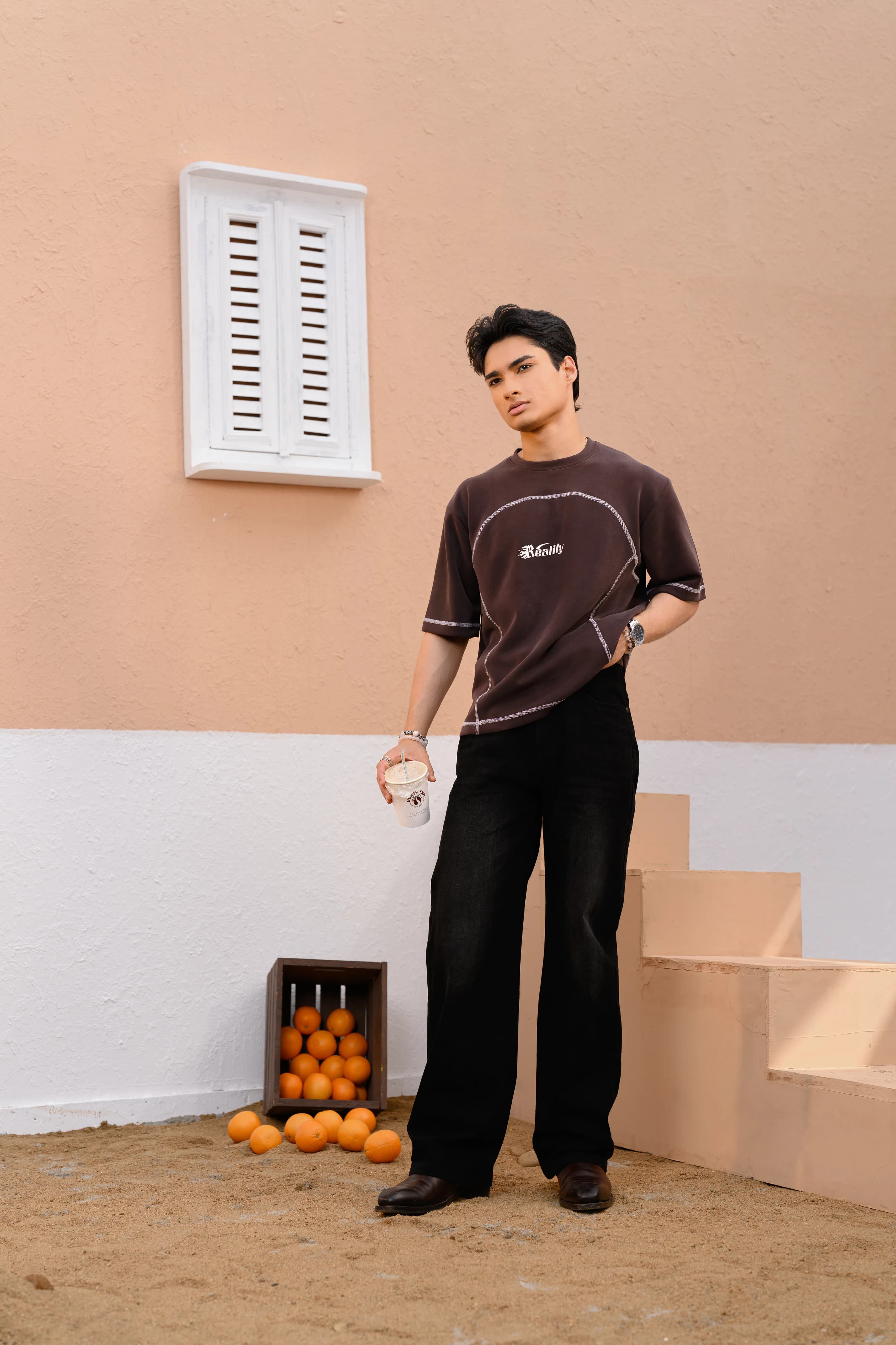Boxy Cropped Tee | Chocolate