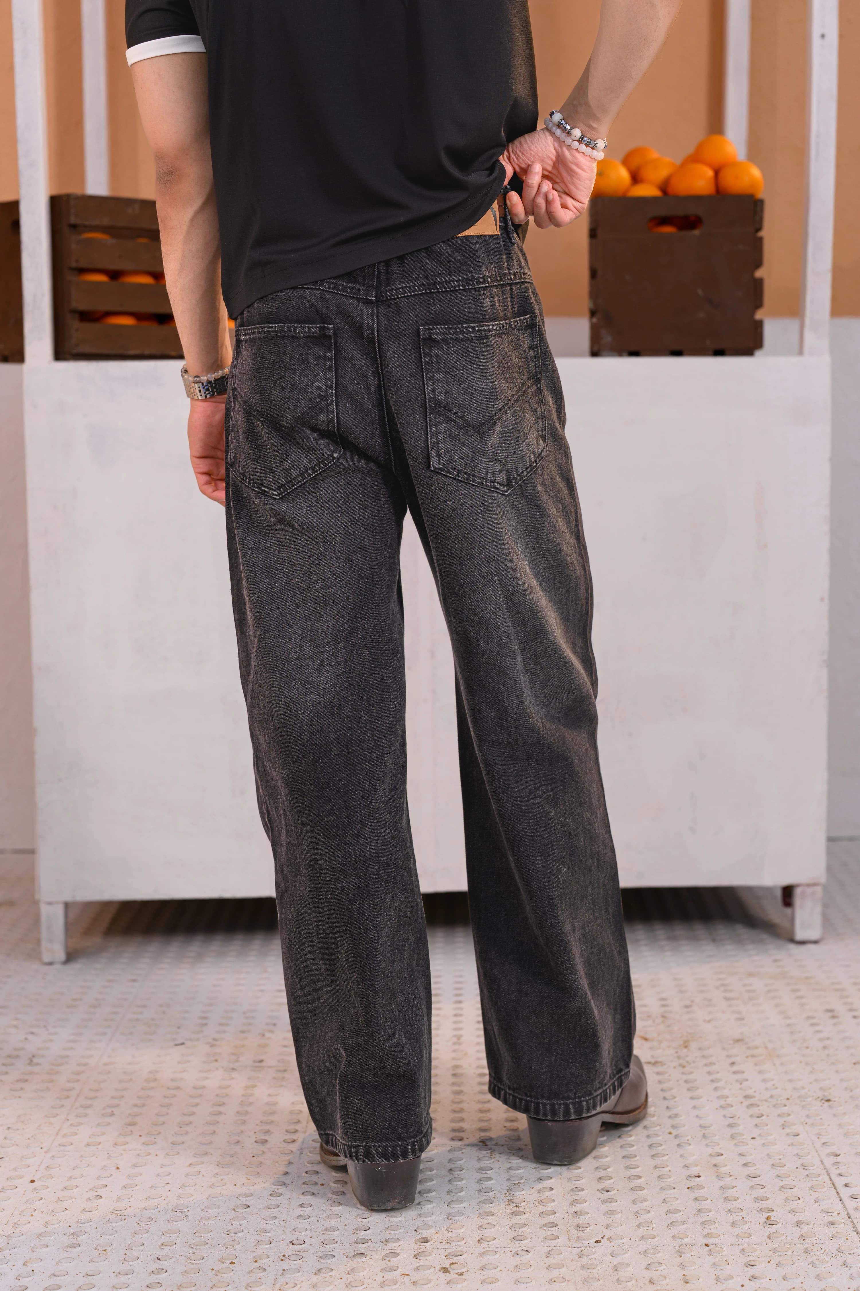 Deep Gray Baggy Jeans