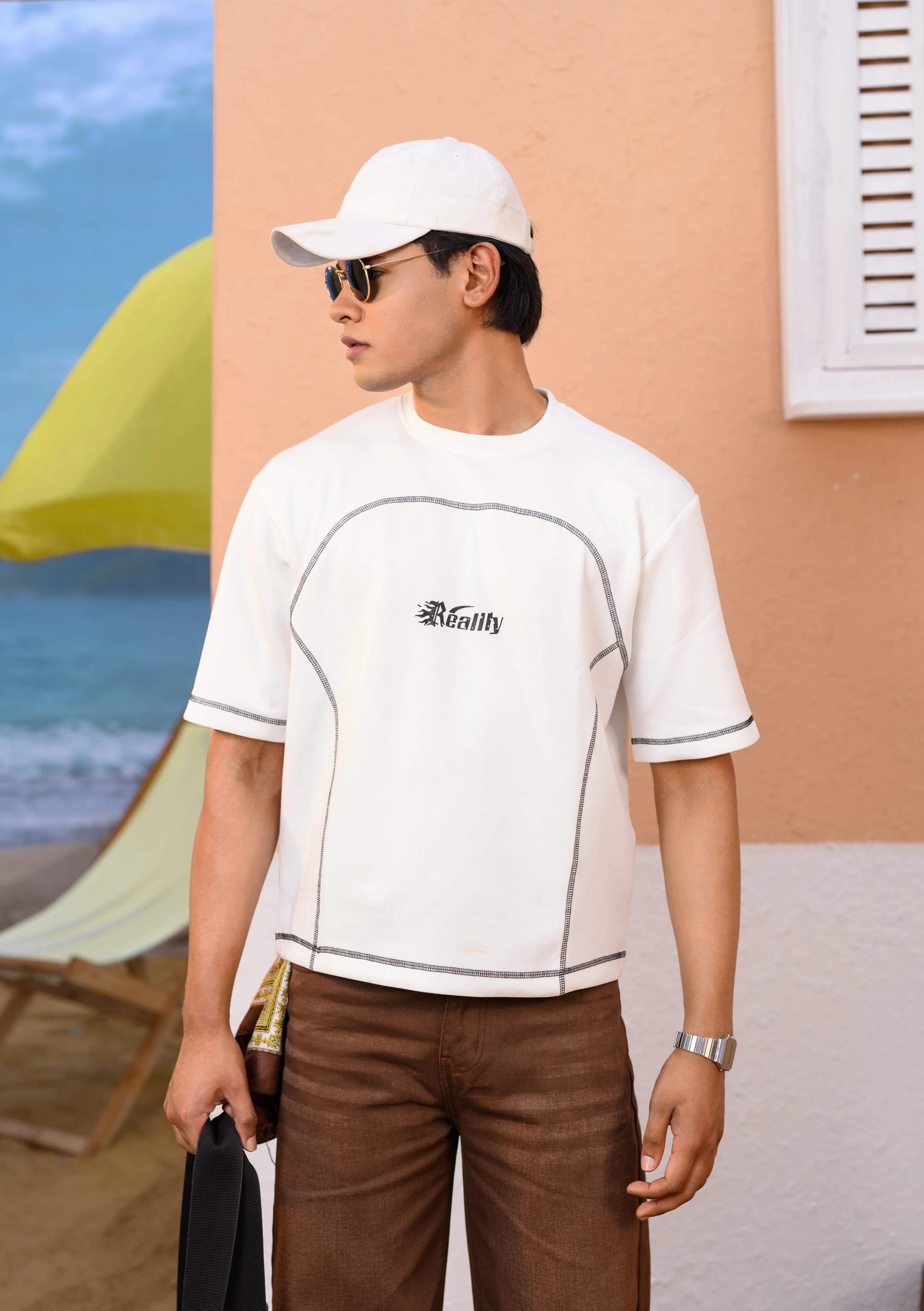 Boxy Cropped Tee | White